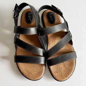 BOC b.o.c by Born Hollyn Womens Adjustable Strap Footbed Sandals, Black Size 11M